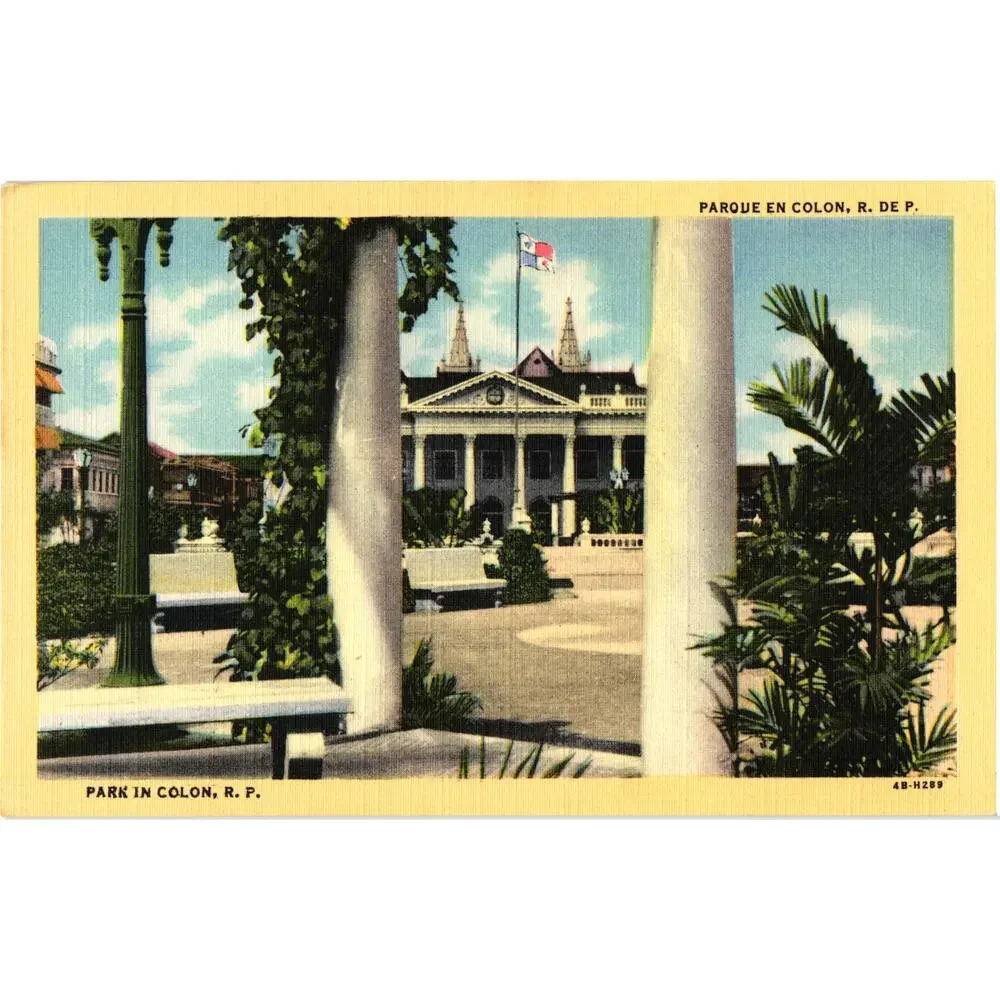 Park in Colon Panama Postcard